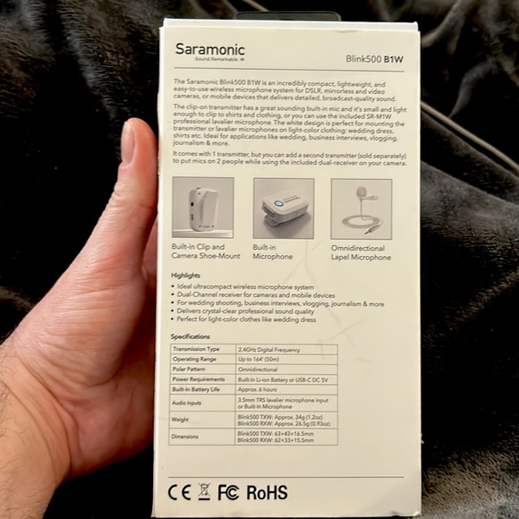 Wireless Microphone System for Vlogging, Online Meetings, Journalism & more! - Picture 2 of 6